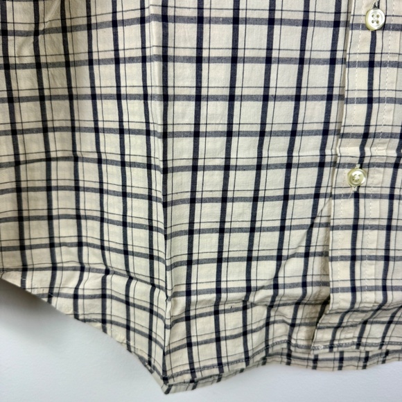 Old Navy Everyday Shirt NWT Mens Size M Blue/cream Plaid Long Sleeve - Picture 12 of 16